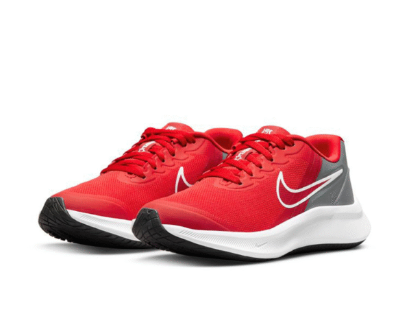 ⁦nike star runner אפור אדום⁩ – תמונה ⁦3⁩